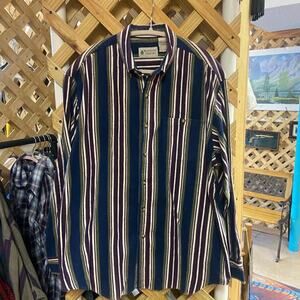 Vintage Northwest Territory Blue and White‎ Casual Button Down Shirt